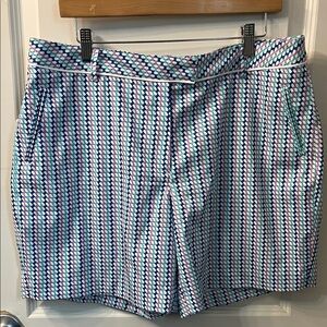 Lady Hagen Multi-Color Geometric Print Golf Shorts